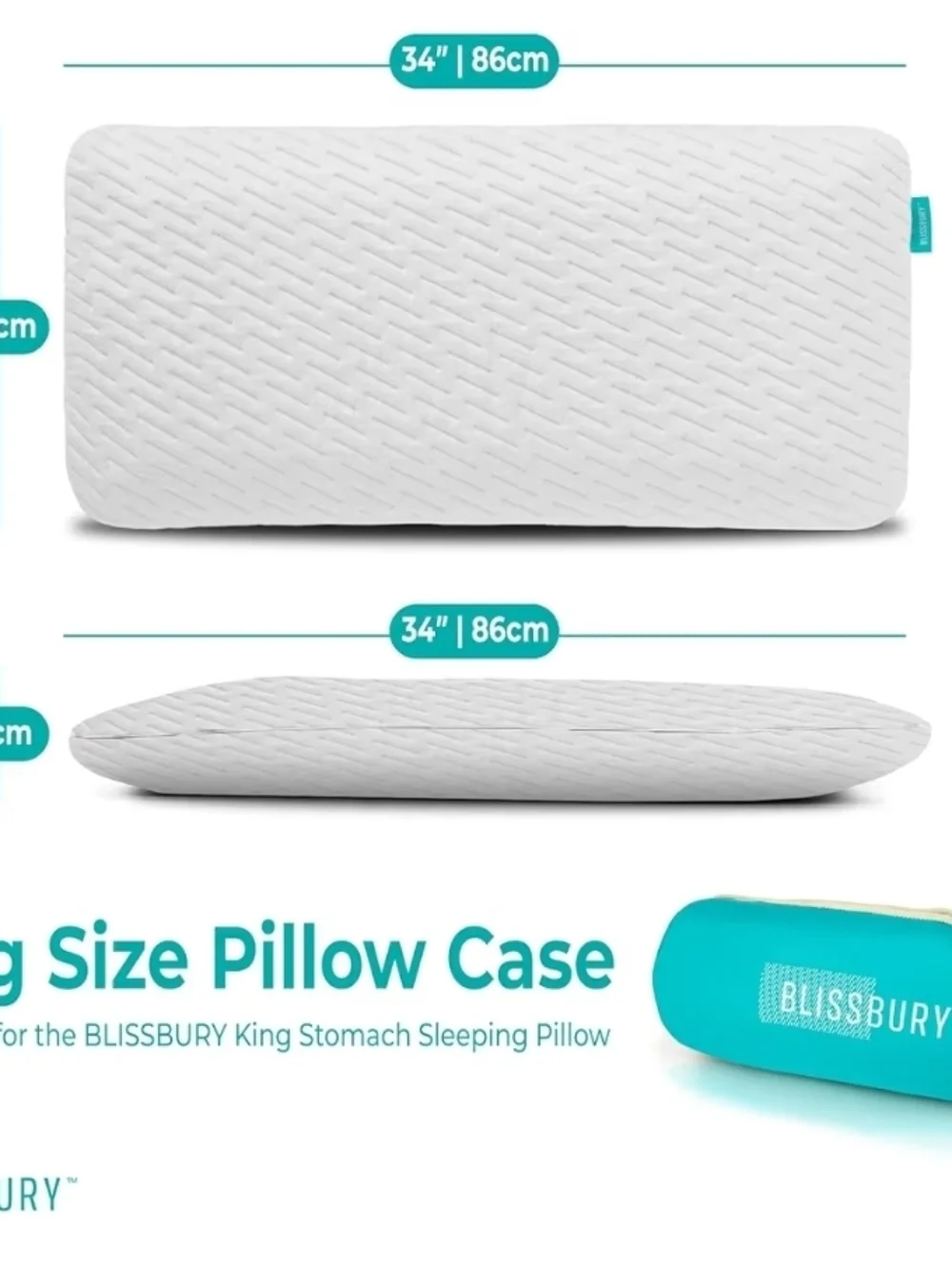 BLISSBURY King Stomach Sleeping Pillow